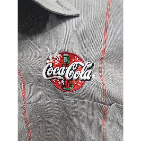 Vintage 70s Coca-Cola Uniform Shirt Men 2XL Embroidered Logos - Picture 8 of 8